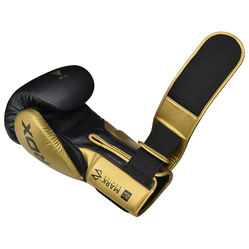 RDX L2 Mark Pro Sparring Boxing Gloves Hook and loop Black / Golden - Image 6