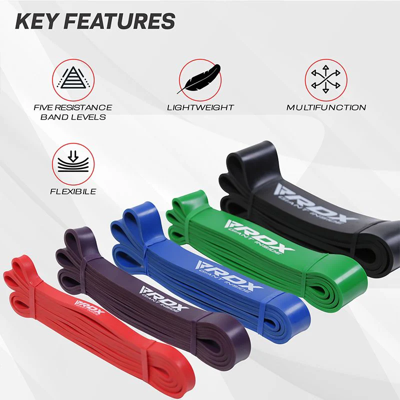 RDX P1 5-in-1 Pull Up Assist & Body Stretching Bands for Resistance Training - Image 4