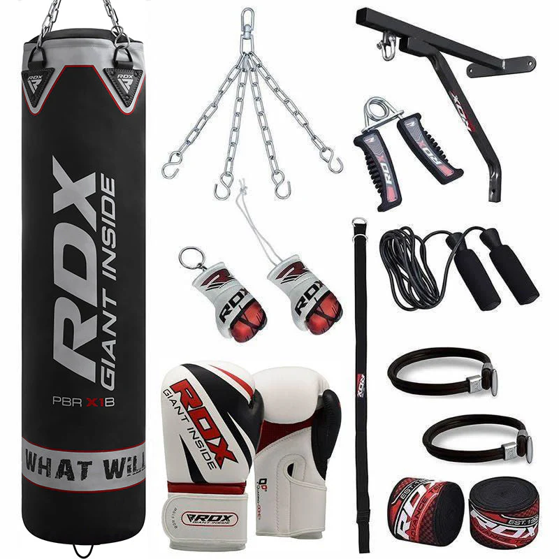 RDX X1 4ft / 5ft 17-in-1 Heavy Boxing Punch Bag & Gloves Set - Image 10