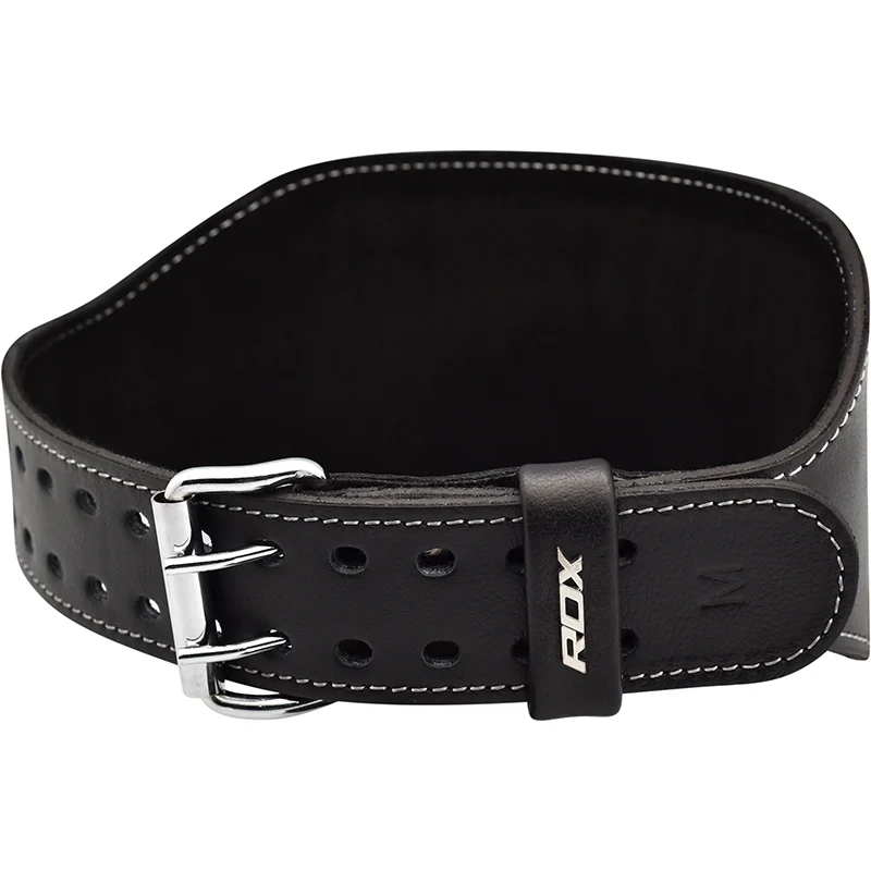 RDX 6 Inch Leather Weightlifting Gym Belt - Image 3