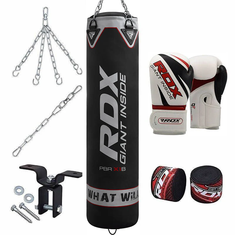 RDX X1 4ft / 5ft 8-in-1 Heavy Boxing Punch Bag & Gloves Set - Image 10