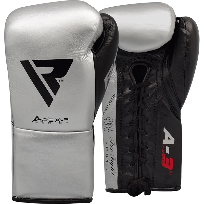 RDX A3 Fight Lace Up Leather Boxing Gloves BBBOFC/BIBA/WBF/NYAC /NEVADA APPROVED - Image 2