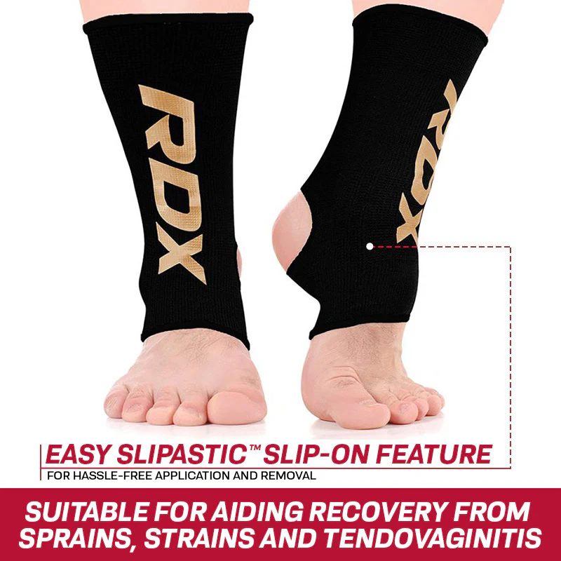 RDX AB Black Ankle Support Sprain Protection Compression Sleeve OEKO-TEX® Standard 100 certified - Image 4