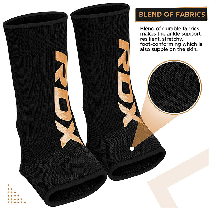 RDX AB Black Ankle Support Sprain Protection Compression Sleeve OEKO-TEX® Standard 100 certified - Image 7
