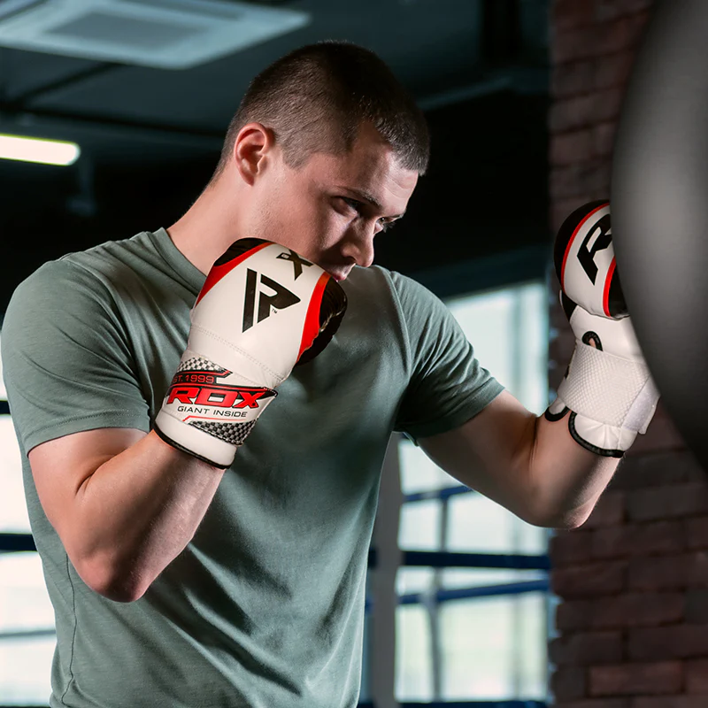 RDX 1R Red Boxing Bag Gloves - Image 2