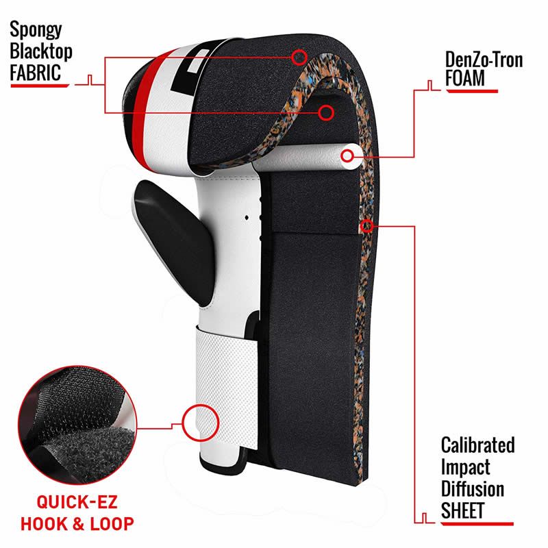 RDX 1R Red Boxing Bag Gloves - Image 3