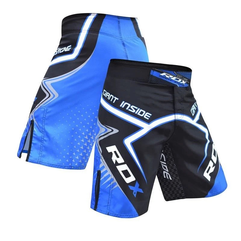 RDX R7 MMA Fight Shorts Black/Blue - Image 10