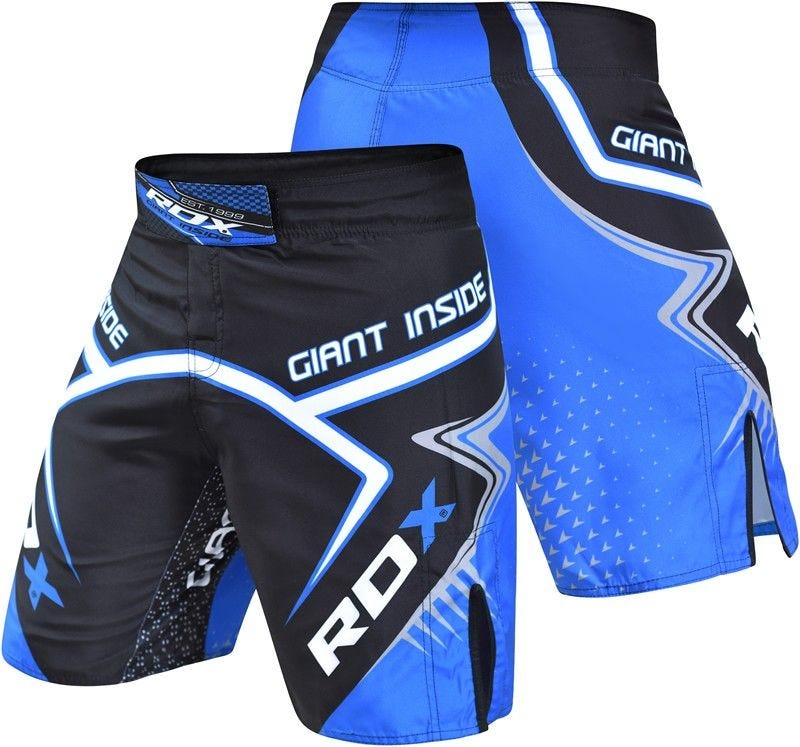 RDX R7 MMA Fight Shorts Black/Blue - Image 11