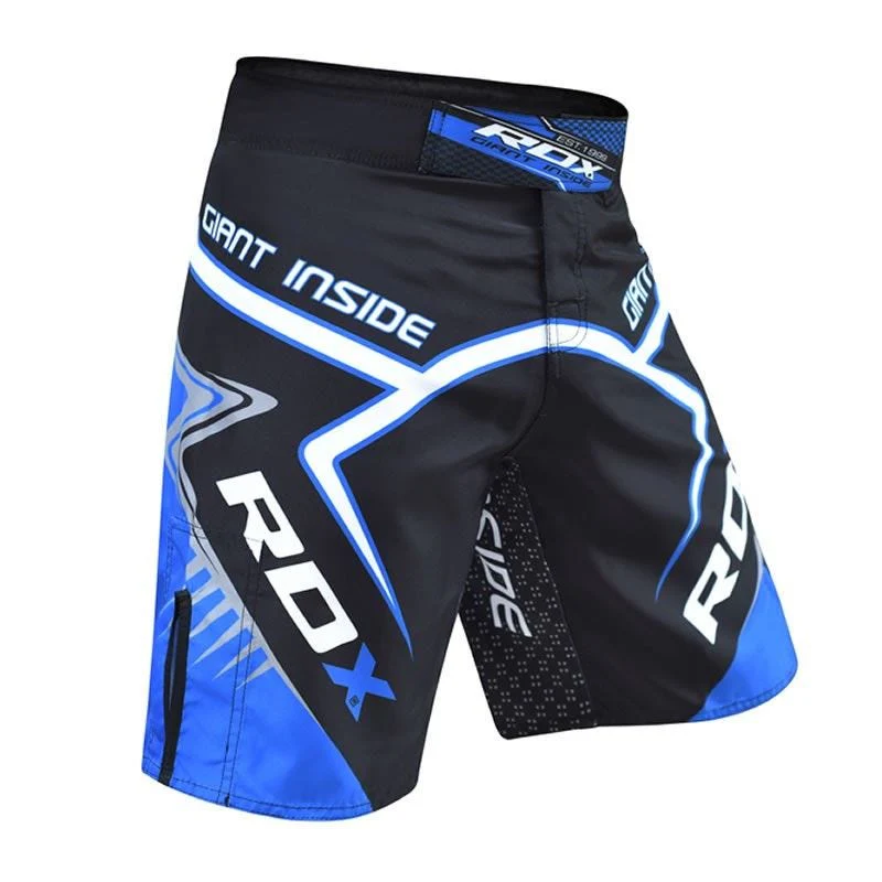RDX R7 MMA Fight Shorts Black/Blue - Image 7