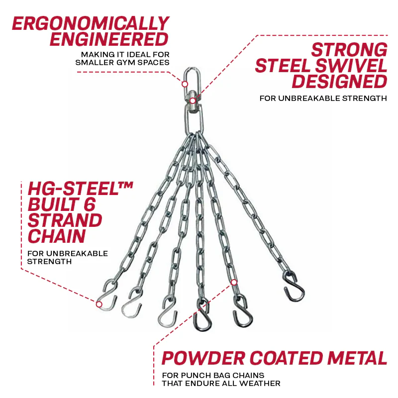 RDX PC 6 Hook Punch Bag Chains - Image 2