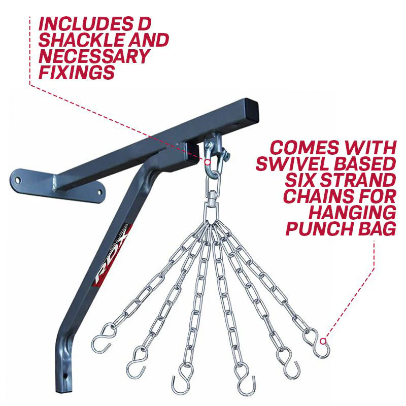 RDX C6 Steel Wall Bracket with 6 Hook Chains - Image 5