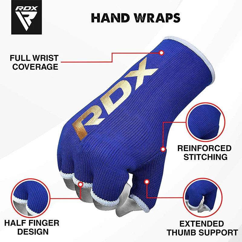 RDX HY Inner Gloves Elasticated Half Finger for Boxing, MMA Knuckle Protection OEKO-TEX® Standard 100 certified - Image 10