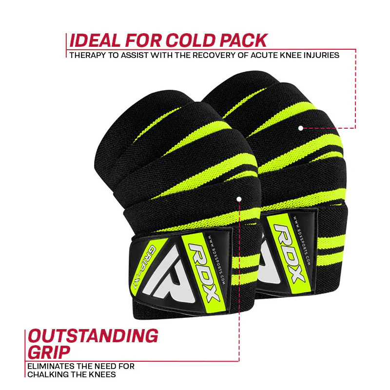 RDX K3G Elasticated Green Knee Wraps OEKO-TEX® Standard 100 certified - Image 3