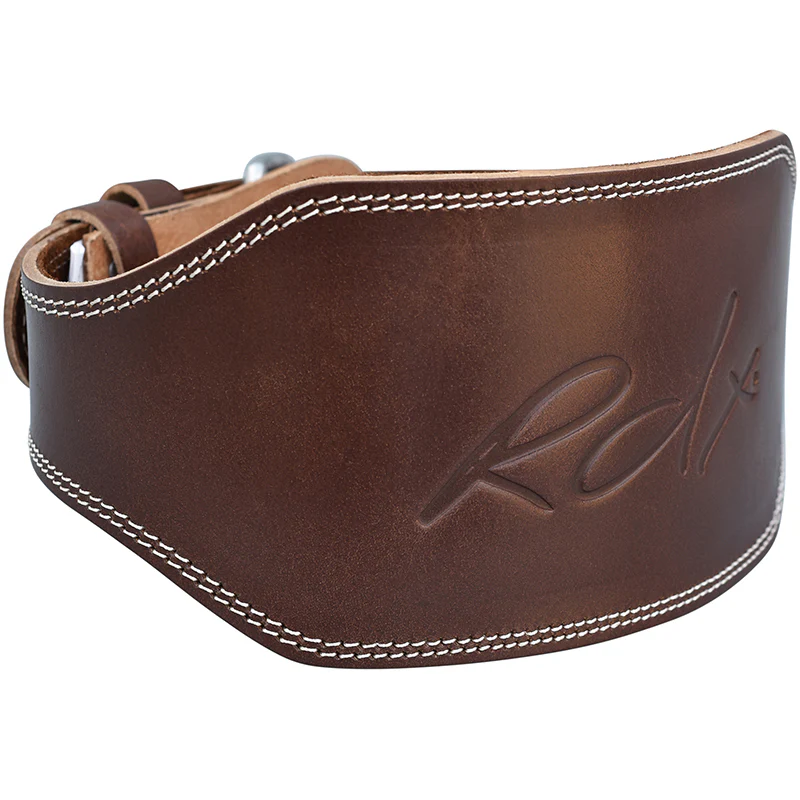 RDX 6 Inch Leather Brown Weightlifting Belt - Image 3