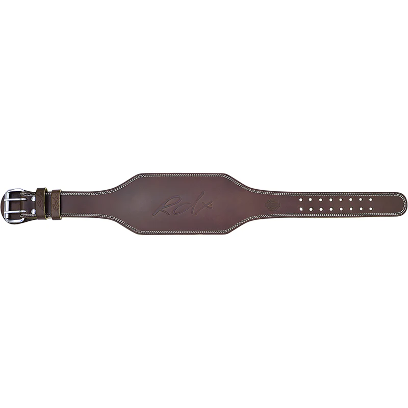 RDX 6 Inch Leather Brown Weightlifting Belt - Image 5