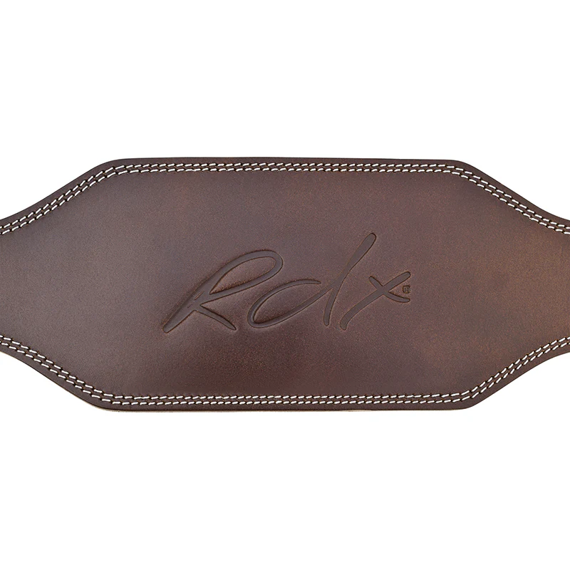 RDX 6 Inch Leather Brown Weightlifting Belt - Image 6