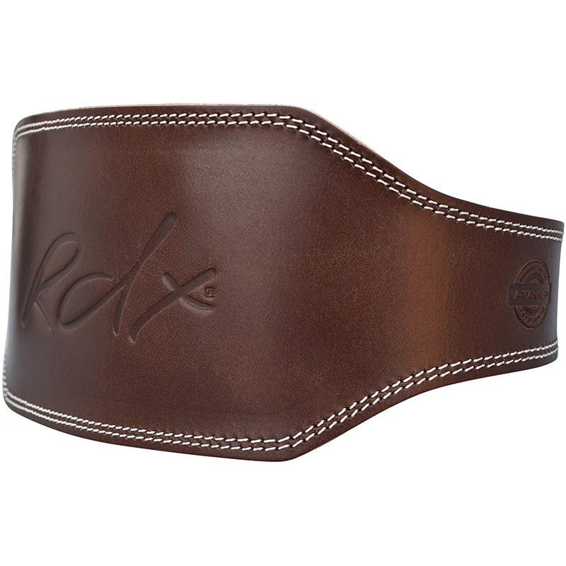 RDX 6 Inch Leather Brown Weightlifting Belt - Image 7