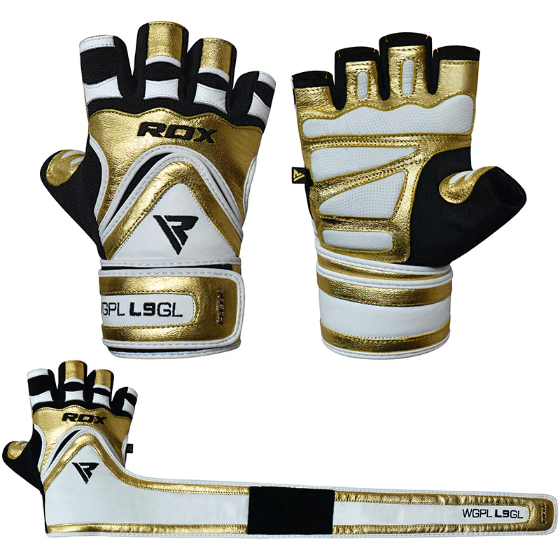 RDX L9 Leather Gym Exercise Gloves - Image 7