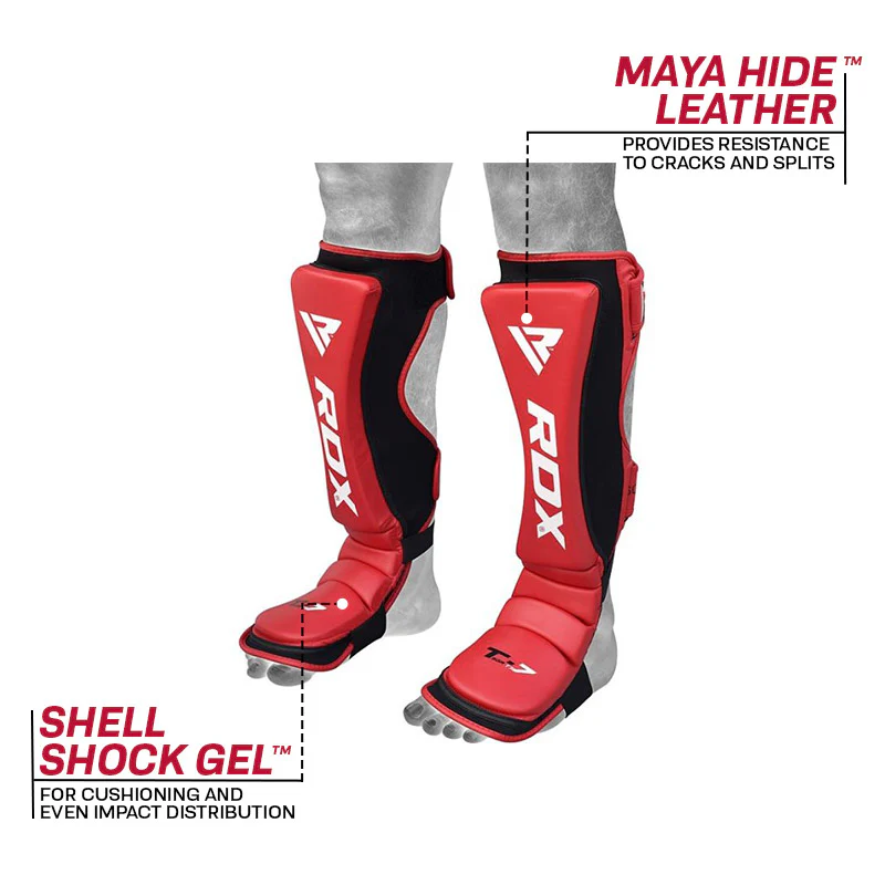 RDX T7 Red Shin Instep Guards - Image 2