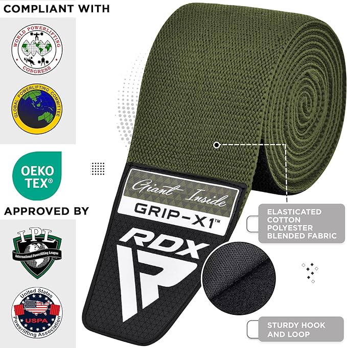 RDX K1 Elasticated Knee Compression Bandage Wraps OEKO-TEX® Standard 100 certified - Image 14