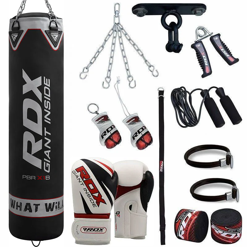 RDX X1B 4ft / 5ft 13-in-1 Heavy Boxing Punch Bag & Gloves Set - Image 11