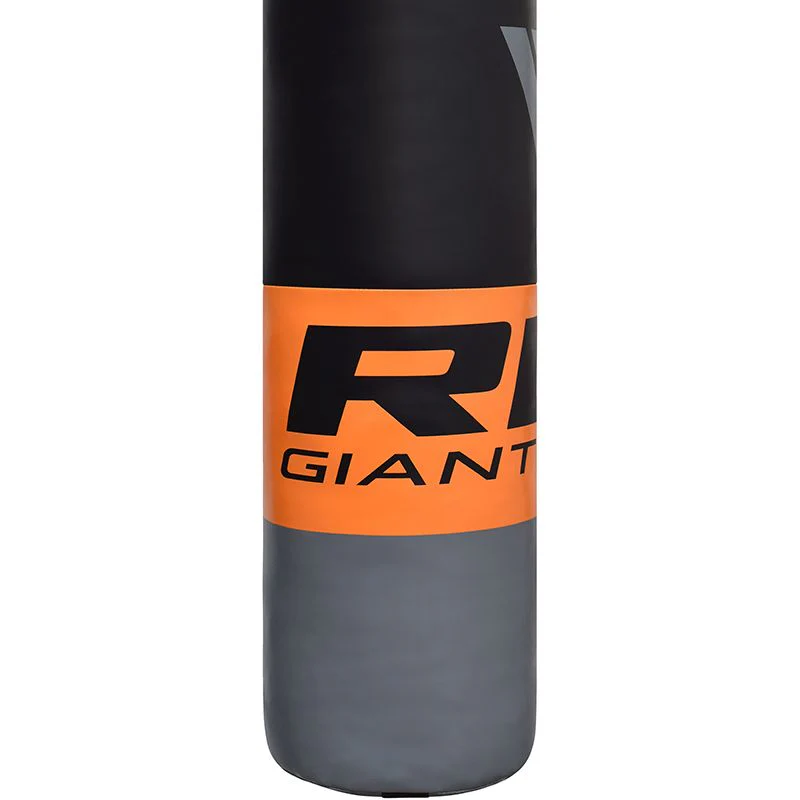 RDX F12 4ft / 5ft 3-in-1 Punch Bag & Mitts Black / Orange / Gray / White Set - Image 4