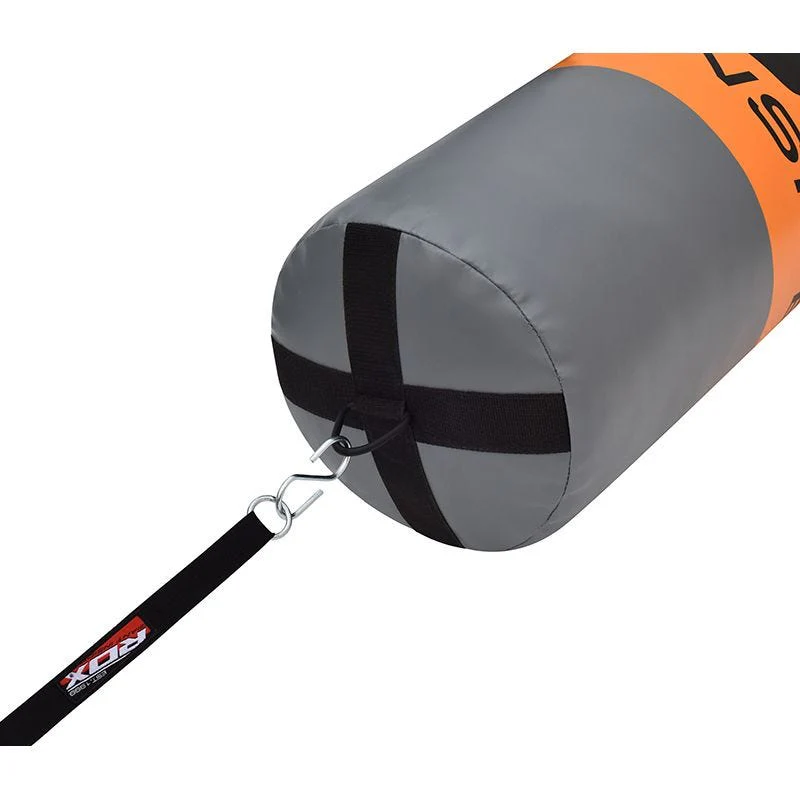 RDX F12 4ft / 5ft 3-in-1 Punch Bag & Mitts Black / Orange / Gray / White Set - Image 6