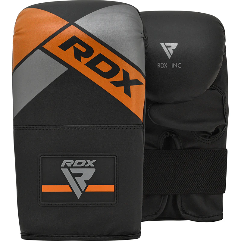 RDX F12 4ft / 5ft 3-in-1 Punch Bag & Mitts Black / Orange / Gray / White Set - Image 7