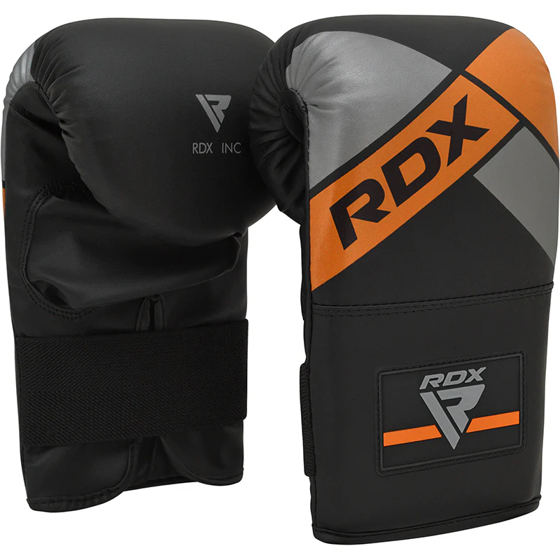RDX F12 4ft / 5ft 3-in-1 Punch Bag & Mitts Black / Orange / Gray / White Set - Image 9