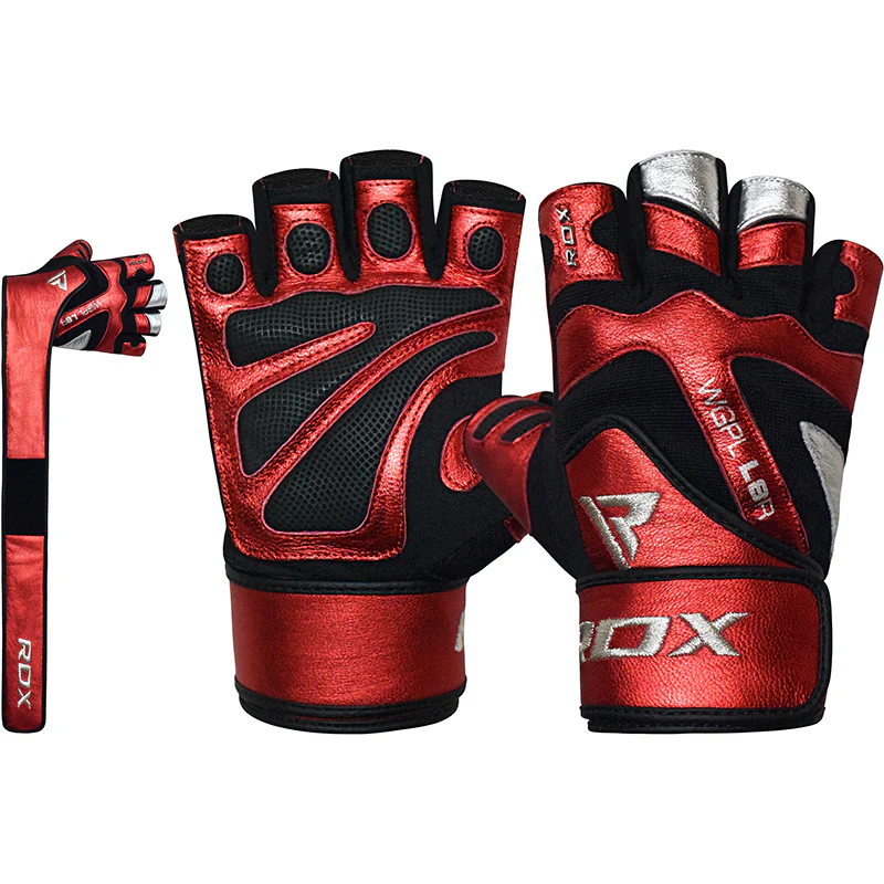 RDX L8 Leather Gym Gloves with Wrist Support - Image 11