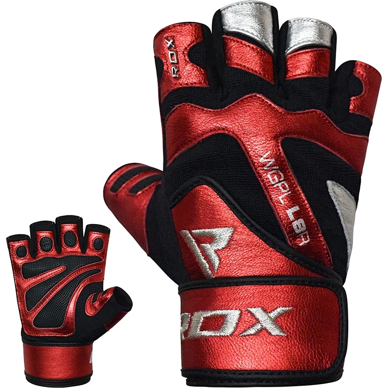 RDX L8 Leather Gym Gloves with Wrist Support - Image 4