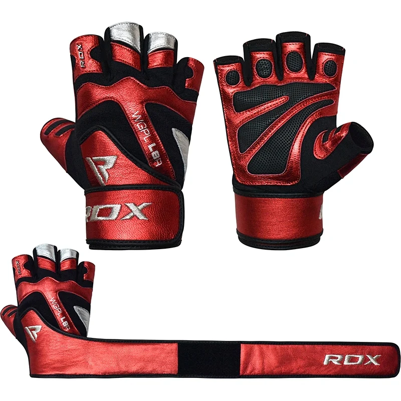 RDX L8 Leather Gym Gloves with Wrist Support - Image 6