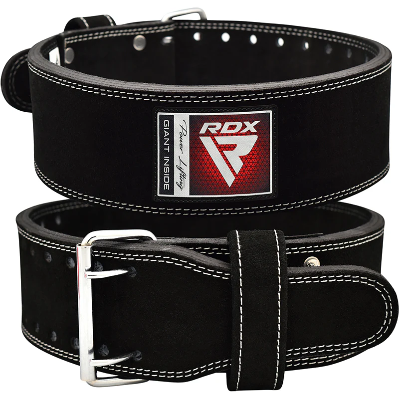 RDX 4PB Suede Leather Black Powerlifting Belt - Image 3