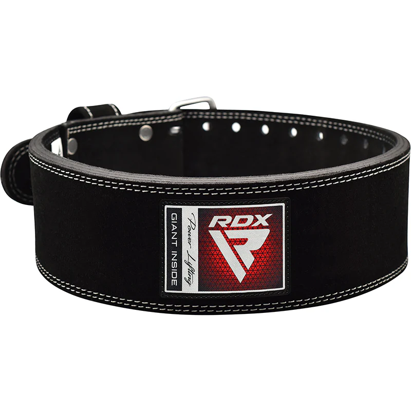 RDX 4PB Suede Leather Black Powerlifting Belt - Image 4