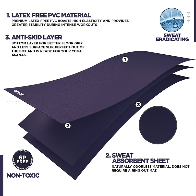 RDX SC Iris 6mm PVC Yoga Mat - Image 19