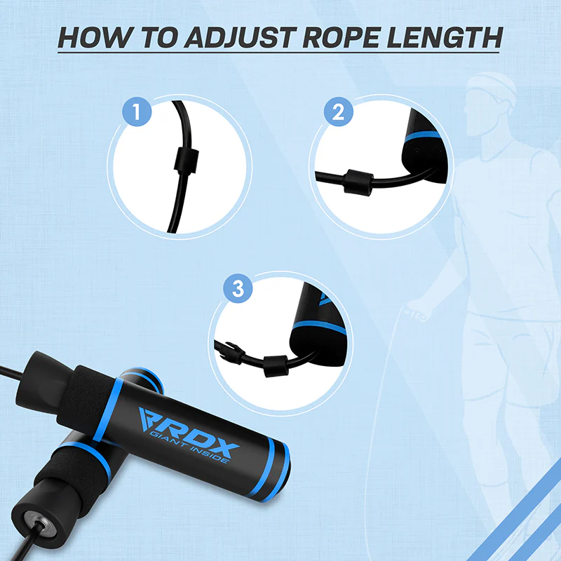 RDX SR Adjustable 10.3ft Non-Slip Memory Foam Soft Handles Skipping Rope - Image 13