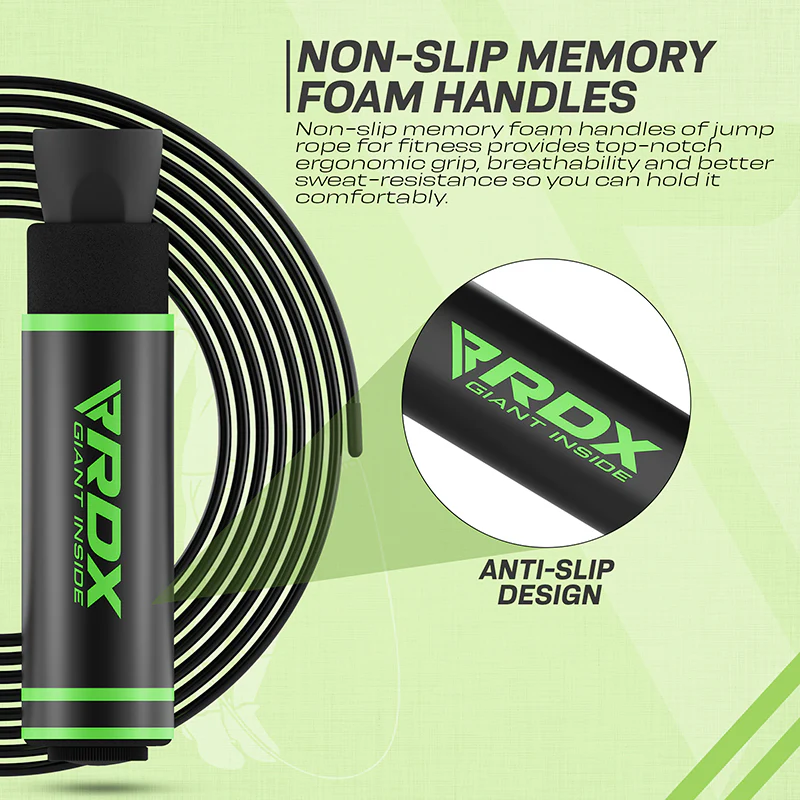 RDX SR Adjustable 10.3ft Non-Slip Memory Foam Soft Handles Skipping Rope - Image 14