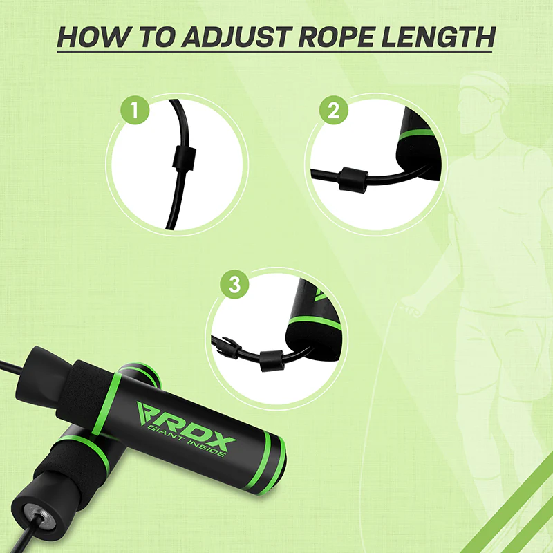 RDX SR Adjustable 10.3ft Non-Slip Memory Foam Soft Handles Skipping Rope - Image 7