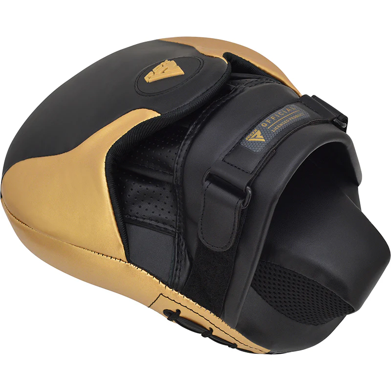 RDX T13 Boxing Gloves & Focus Pads Golden / Black - Image 12
