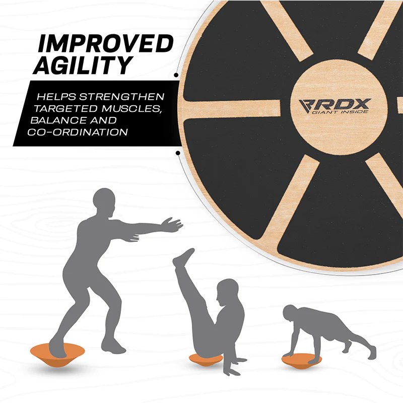 RDX W1 Wooden Wobble Round Balance Board - Image 5