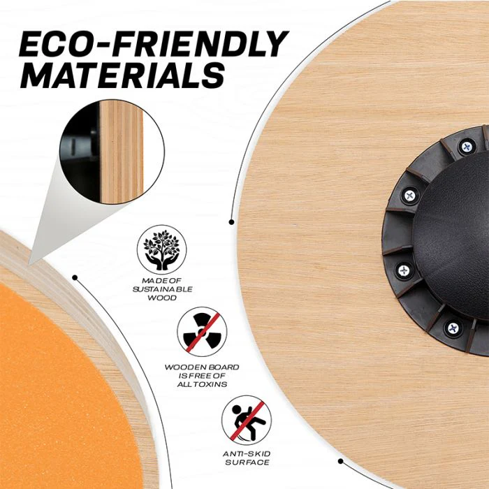RDX W1 Wooden Wobble Round Balance Board - Image 9