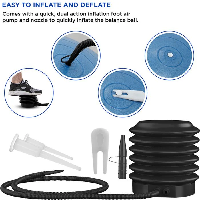 RDX B1 Inflatable Anti-Slip Yoga Ball with Portable Foot Air Pump - Image 16