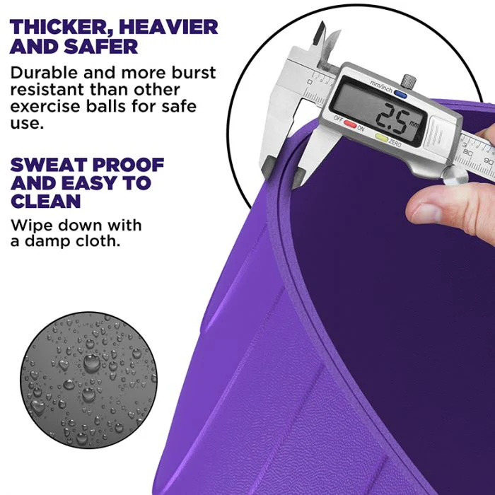 RDX B1 Inflatable Anti-Slip Yoga Ball with Portable Foot Air Pump - Image 20