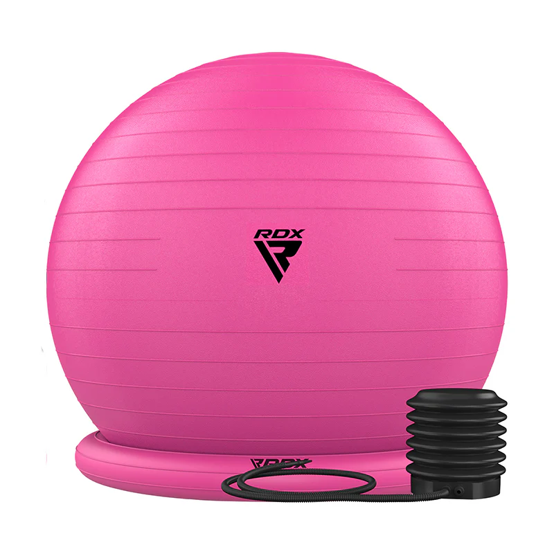 RDX B2 Inflatable Yoga Ball with Anti-Slip Base, Resistance Tubes & Air Pump - Image 8